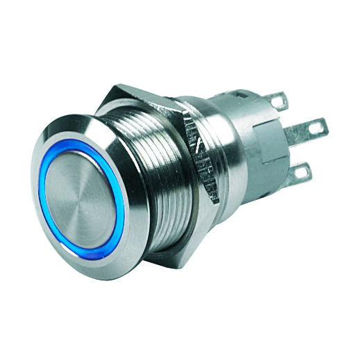 Details about   4 of MARINE SS304 BLUE LED ULTRA FLUSH LIGHT AUTO ON-OFF PUSH SWITCH RING BUTTON 